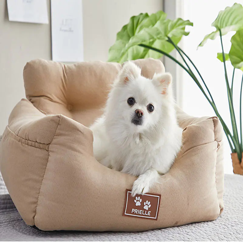 Portable Dog Car Seat & Travel Bed - 2-in-1 Safety Pet Carrier