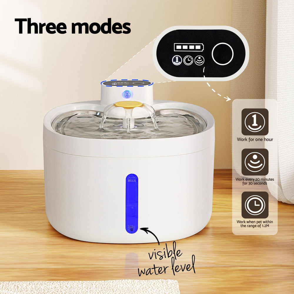 Smart Pet Wireless Water Dispenser with Stainless Steel Bowl