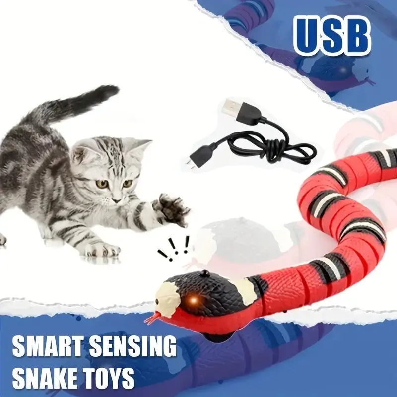 Rechargeable Interactive Snake Toy for Cats