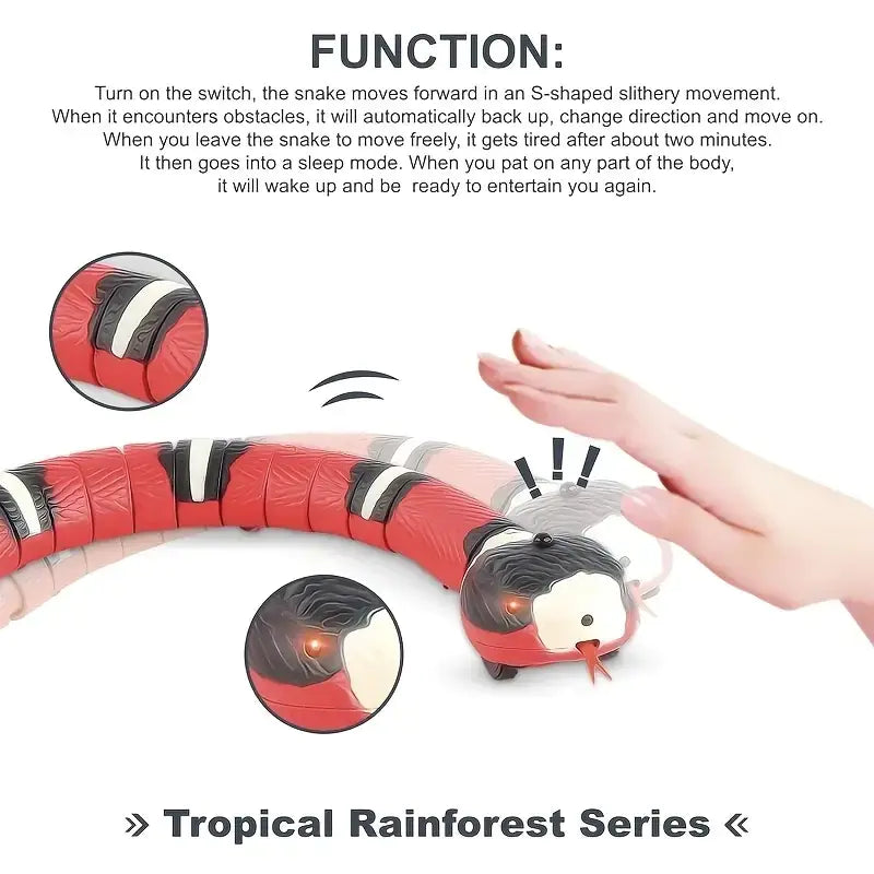 Rechargeable Interactive Snake Toy for Cats